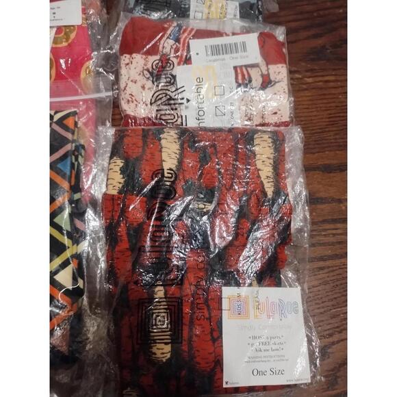 Lularoe leggings lot of 6 One Size 2-10 - Picture 3 of 4